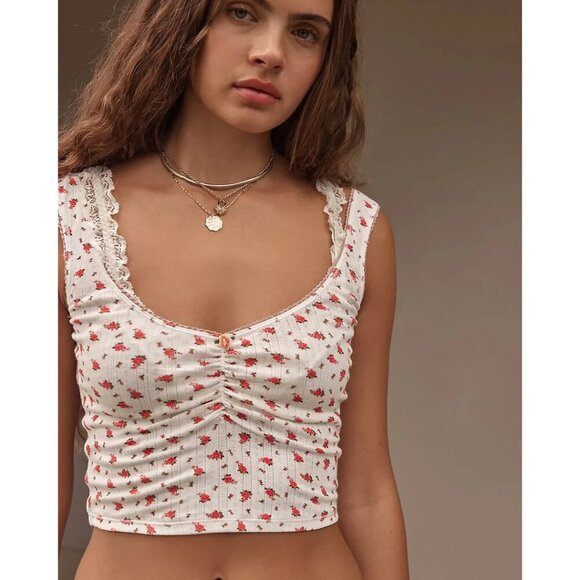 FREE PEOPLE Fresh In Love Lounge Set in Bluebird Combo Size X-Small - Picture 14 of 15